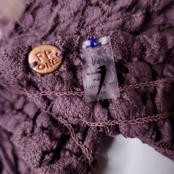 Free People Adella Slip Tie-Dye Lace Dress L - Picture 11 of 13